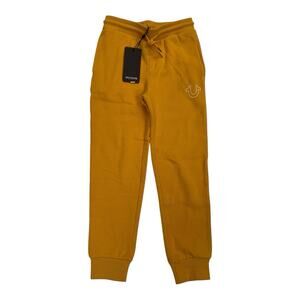 True Religion Boys Horseshoe Jogger Mineral Yellow Size S Kids Pants NWT